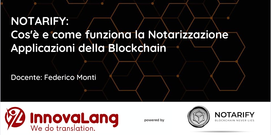 Invito a presentazione Blockchain/AI by Notarify